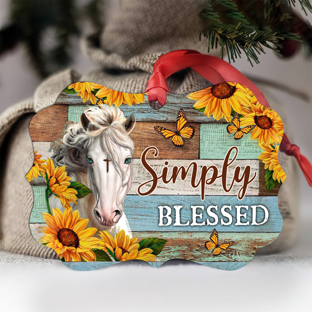 Horse Simply Blessed - Horse Ornament (Printed On Both Sides) 1022