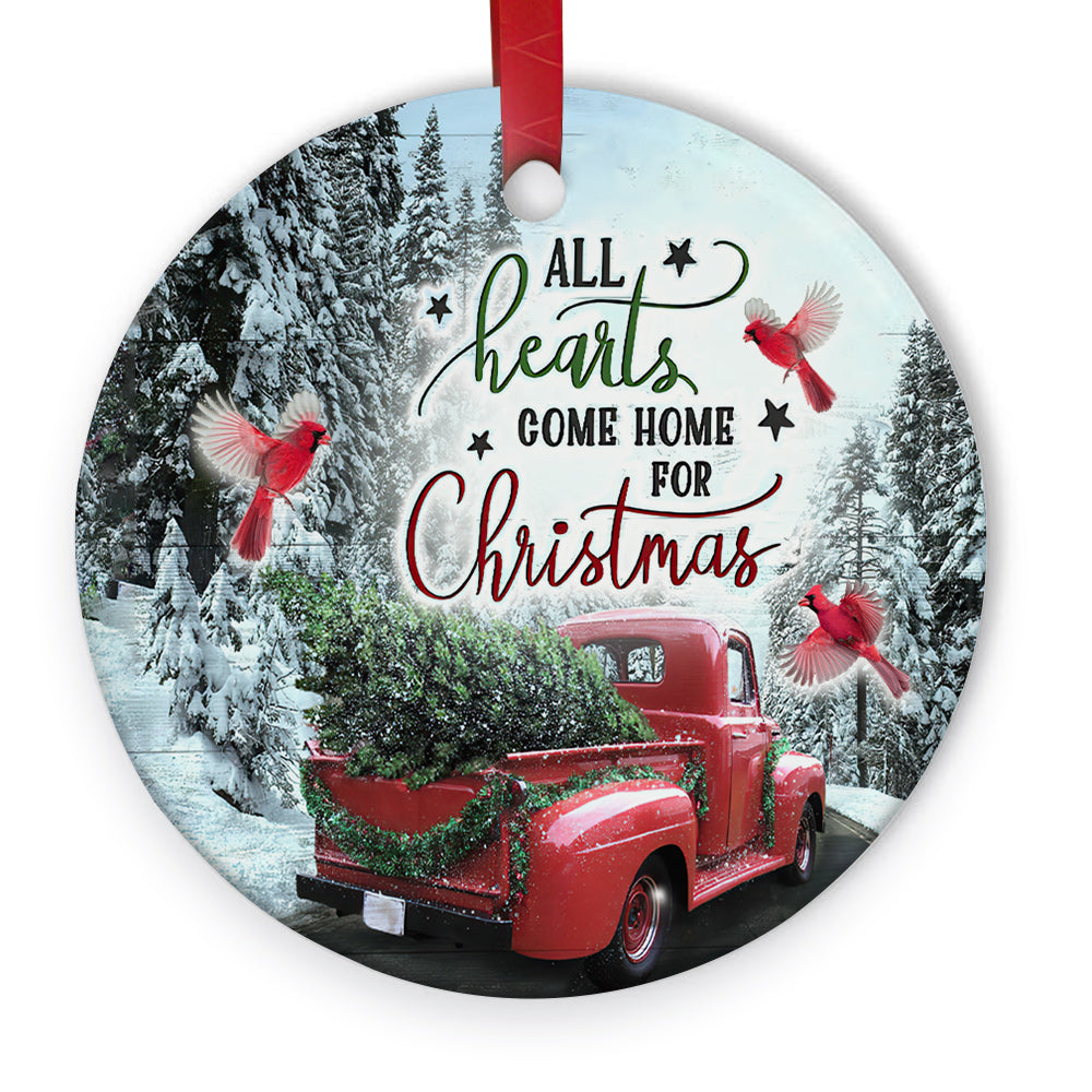 Cardinal All Heart Come Home For Christmas - Memorial Ornament (Printed On Both Sides) 1022
