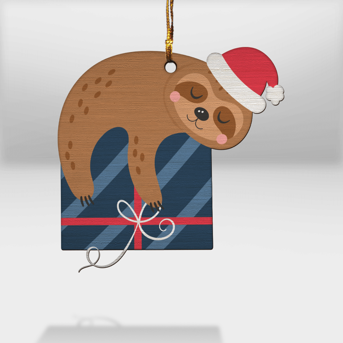 Sloth Gift Box - Sloth Ornament (Printed On Both Sides) 1022