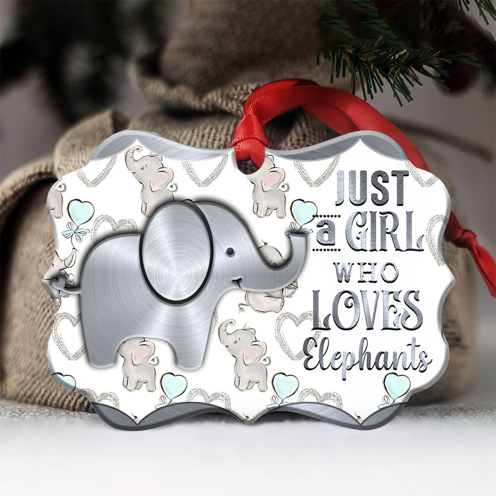 Elephant Just A Girl Style - Elephant Ornament (Printed On Both Sides) 1122