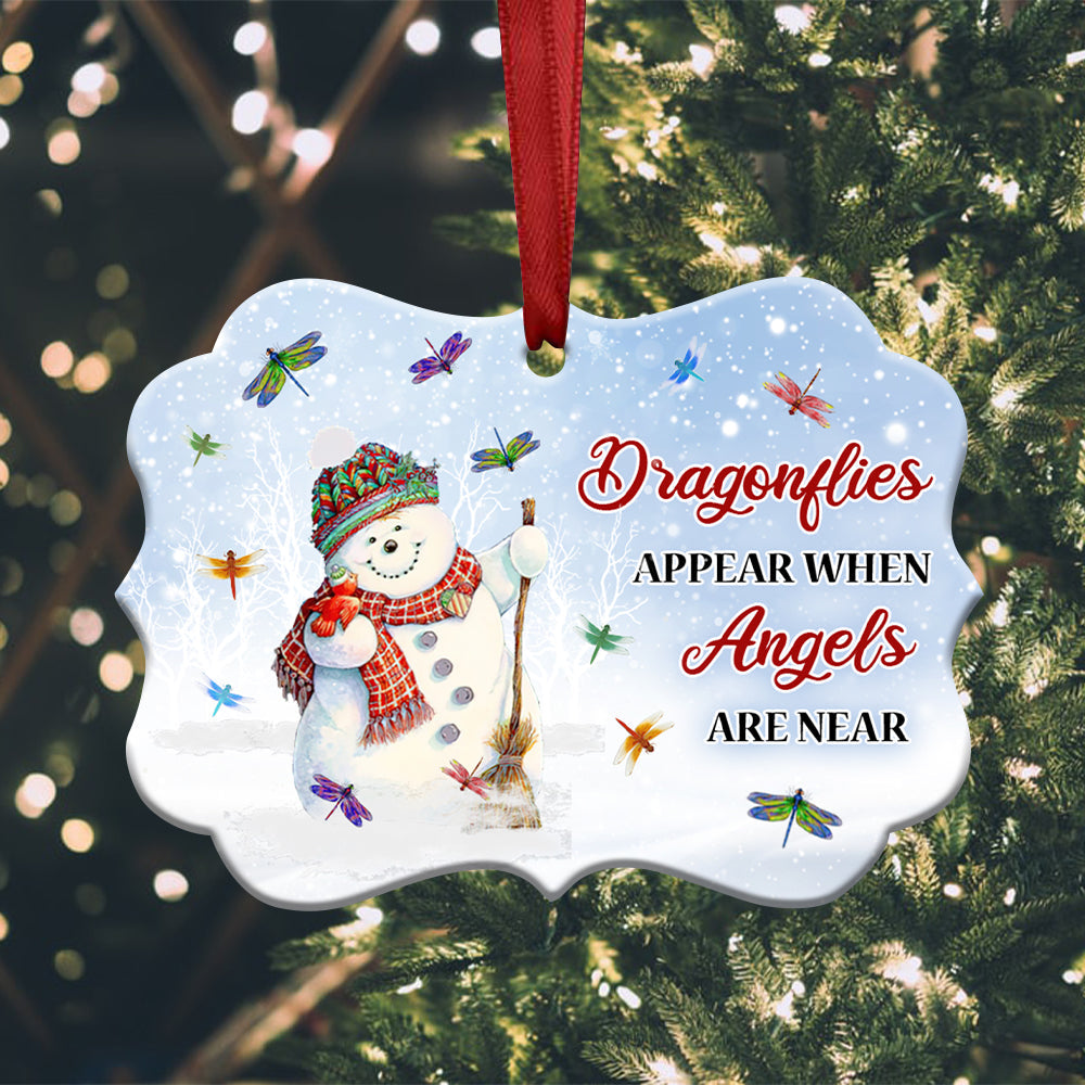 Memorial Dragonflies Appear When Angels Are Near - Memorial Ornament (Printed On Both Sides) 1022
