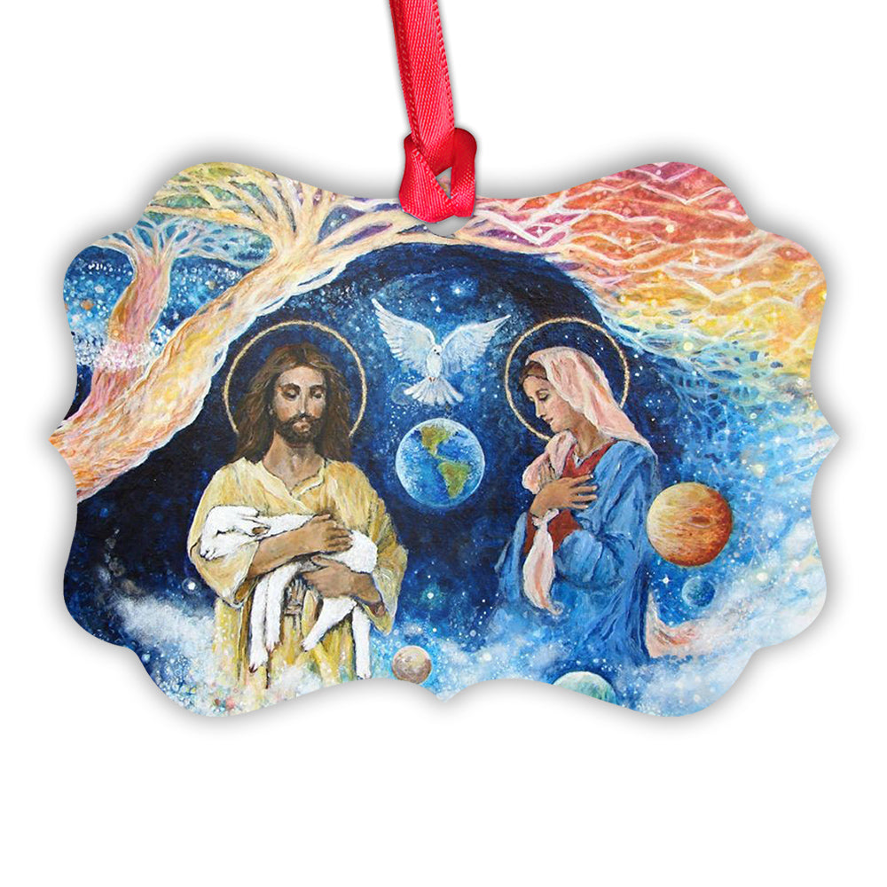 Jesus Saves Christian - Medallion Aluminium Ornament (Printed On Both Sides) 1122