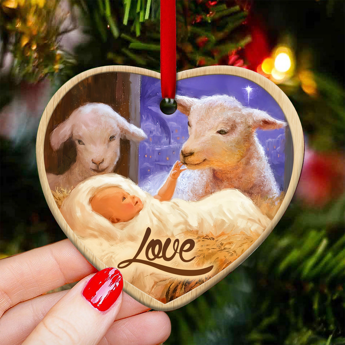 Faith Hope Love - Christian Ornament (Printed On Both Sides) 1122