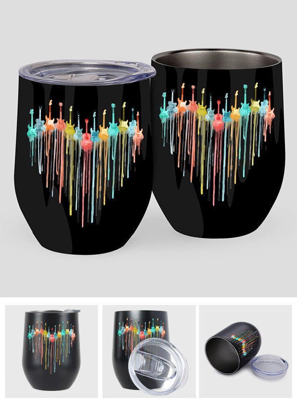 Colorful Guitars - Guitar Wine Tumbler