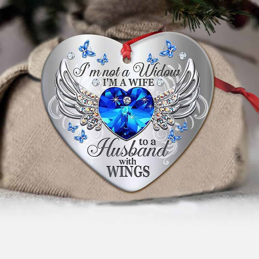 Butterfly My Husband Has Wings - Memorial Ornament (Printed On Both Sides) 112021