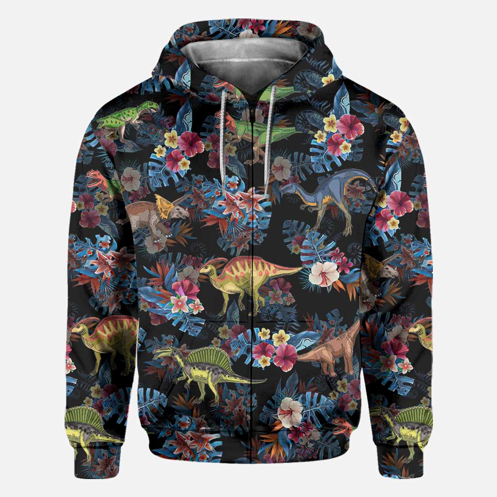 Tropical Dinosaurs Pattern - Dinosaur All Over Shirt