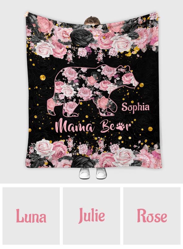 Mama Bear - Personalized Mother Blanket