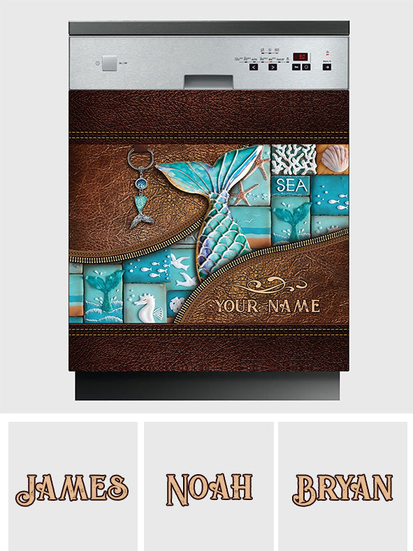 Love Mermaid - Personalized Mermaid Dishwasher Cover