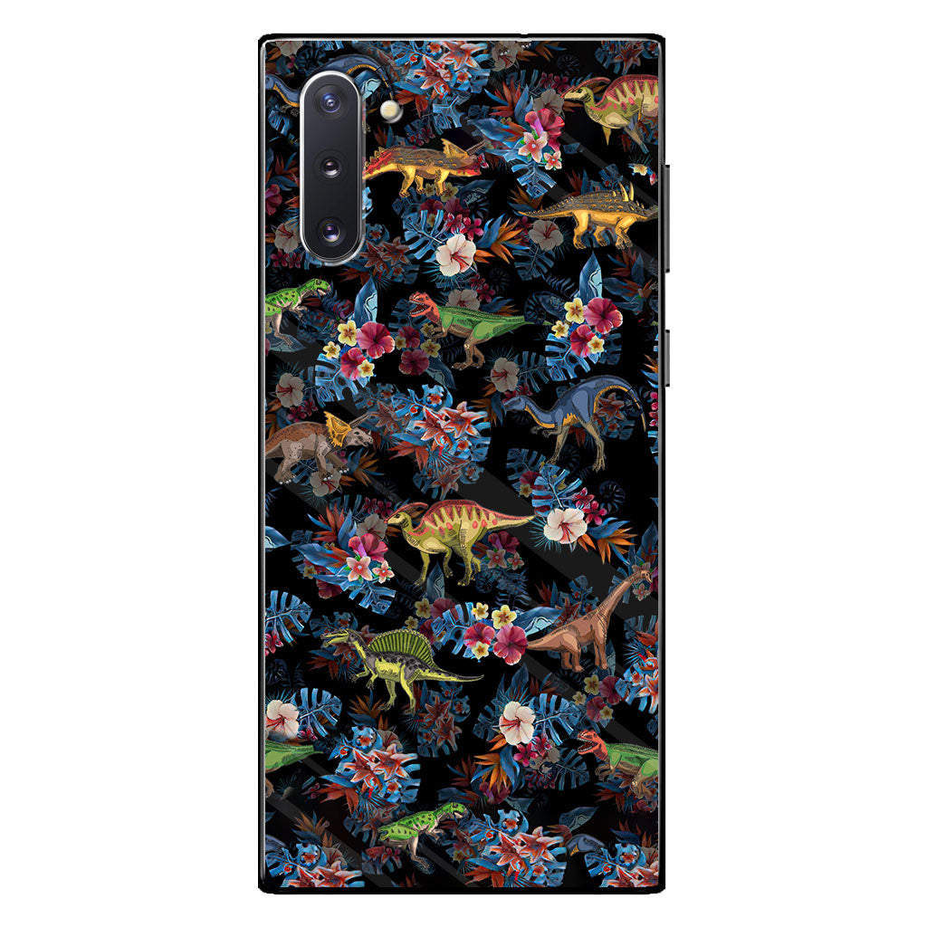Tropical Dinosaurs Pattern - Dinosaur Phone Case