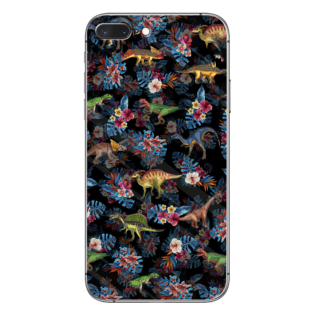 Tropical Dinosaurs Pattern - Dinosaur Phone Case