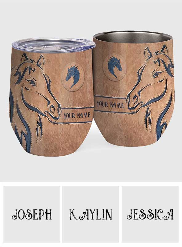 Love Horse - Personalized Horse Wine Tumbler
