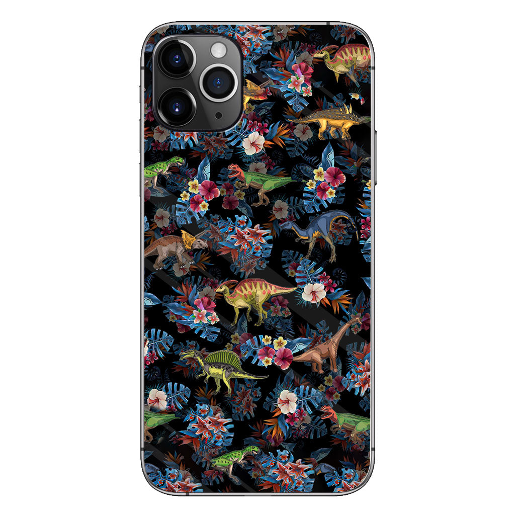 Tropical Dinosaurs Pattern - Dinosaur Phone Case