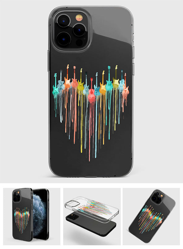 Colorful Guitars - Guitar Clear Phone Case