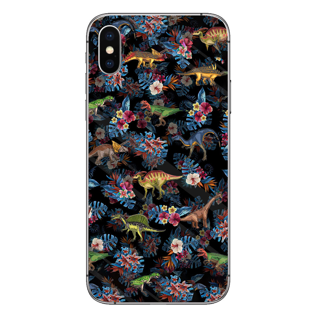 Tropical Dinosaurs Pattern - Dinosaur Phone Case