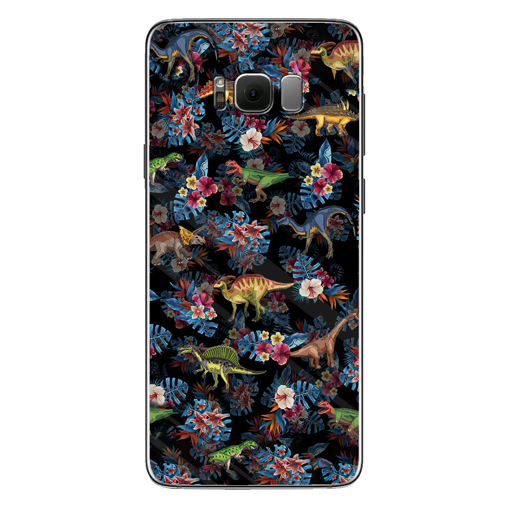 Tropical Dinosaurs Pattern - Dinosaur Phone Case