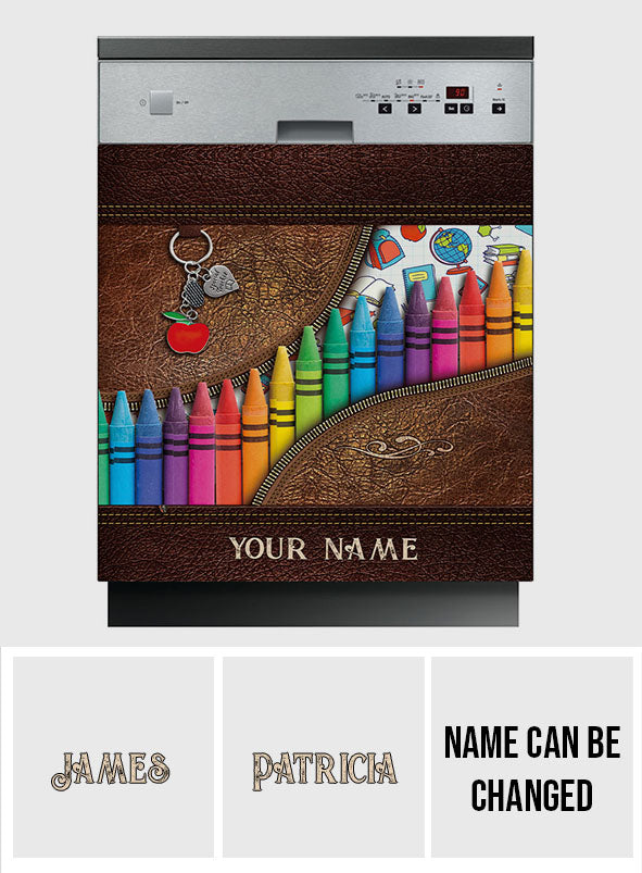 Teach Love Inspire - Personalized Teacher Dishwasher Cover