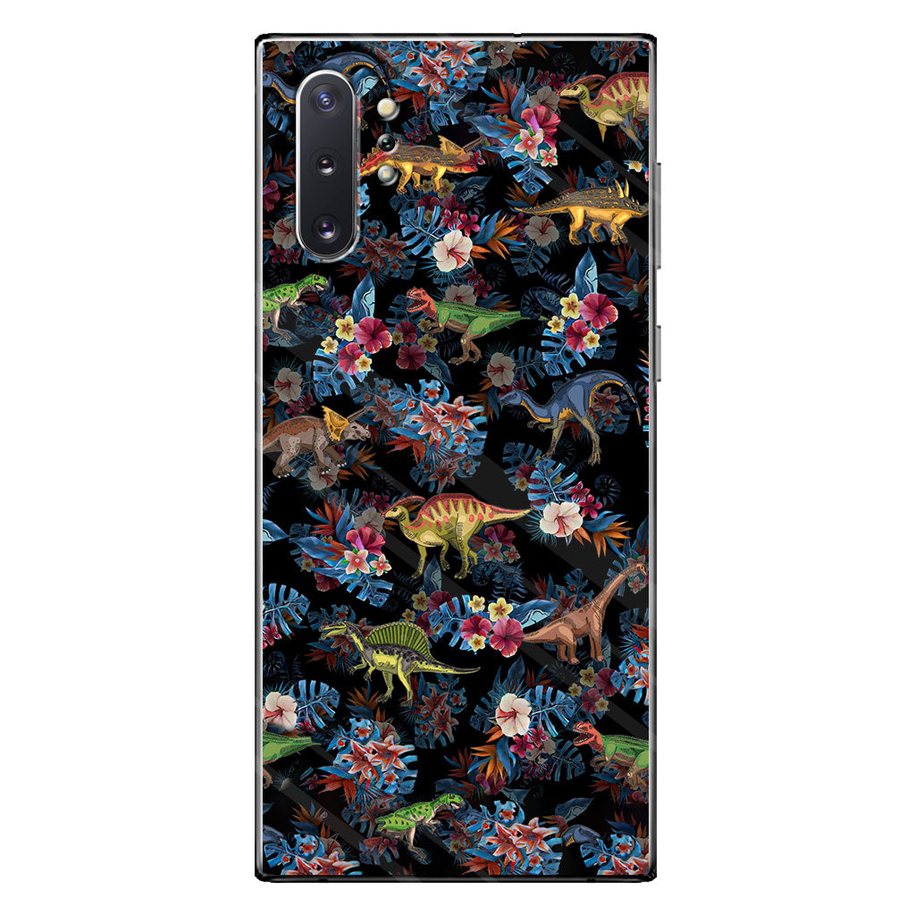 Tropical Dinosaurs Pattern - Dinosaur Phone Case