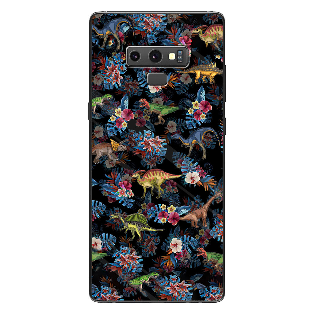 Tropical Dinosaurs Pattern - Dinosaur Phone Case