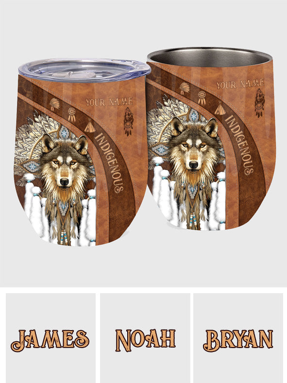 Indigenous - Personalized American Indian Wine Tumbler