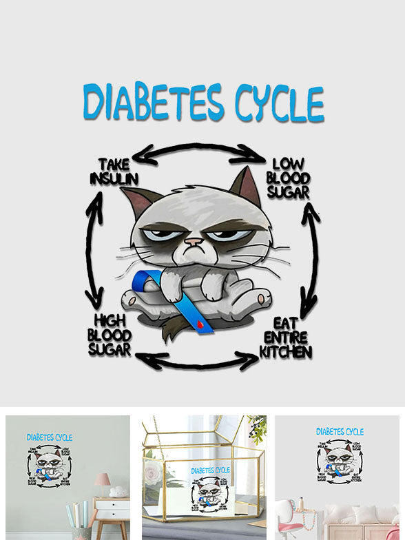 Diabetes Cycle - Diabetes Awareness Decal Full