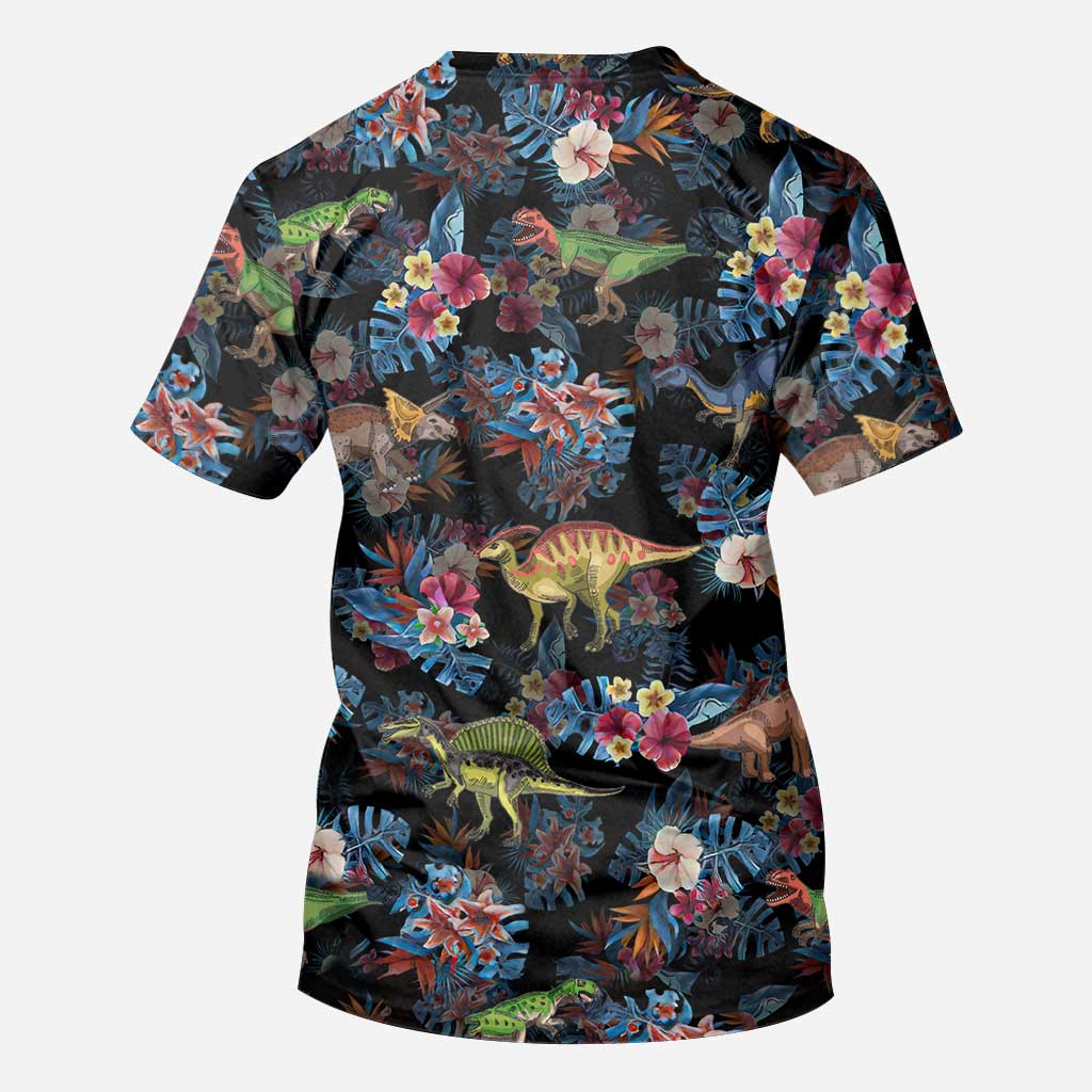 Tropical Dinosaurs Pattern - Dinosaur All Over Shirt