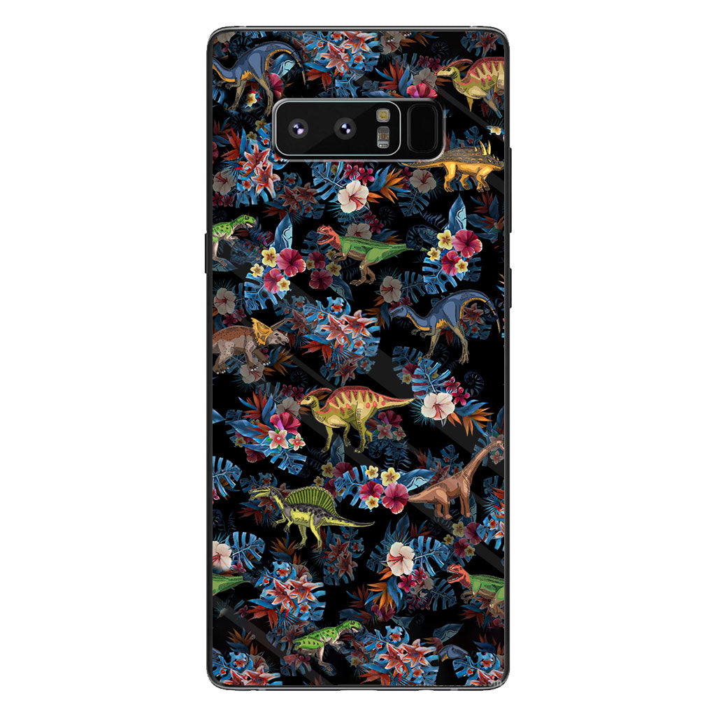 Tropical Dinosaurs Pattern - Dinosaur Phone Case