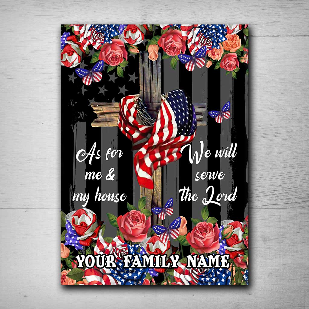 We Will Serve The Lord - Personalized Christian Rectangle Metal Sign
