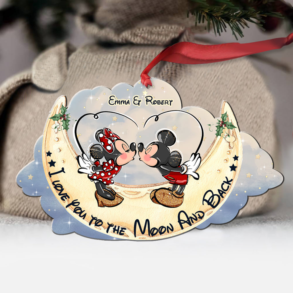 I Love You To The Moon And Back - Personalized Mouse Ornament