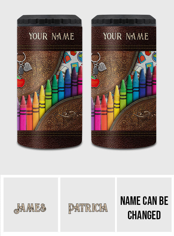 Teach Love Inspire - Personalized Teacher Can Cooler