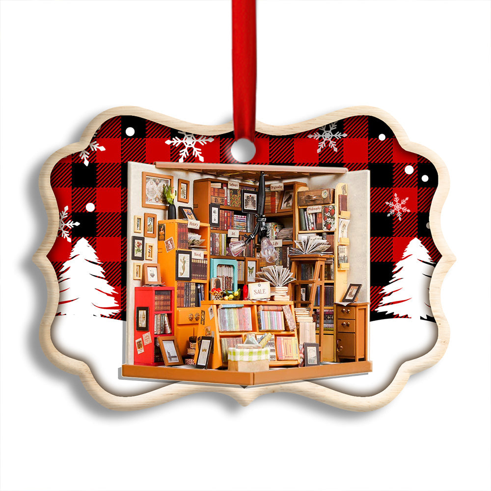 Bookstore A Book Is A Dream That You Hold In Your Hands - Book Ornament (Printed On Both Sides) 1122