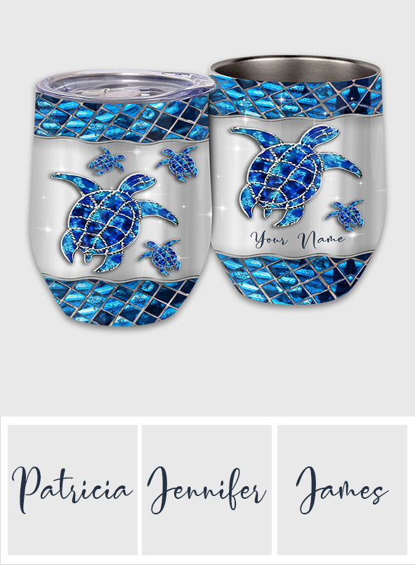 Love Turtles - Personalized Turtle Wine Tumbler