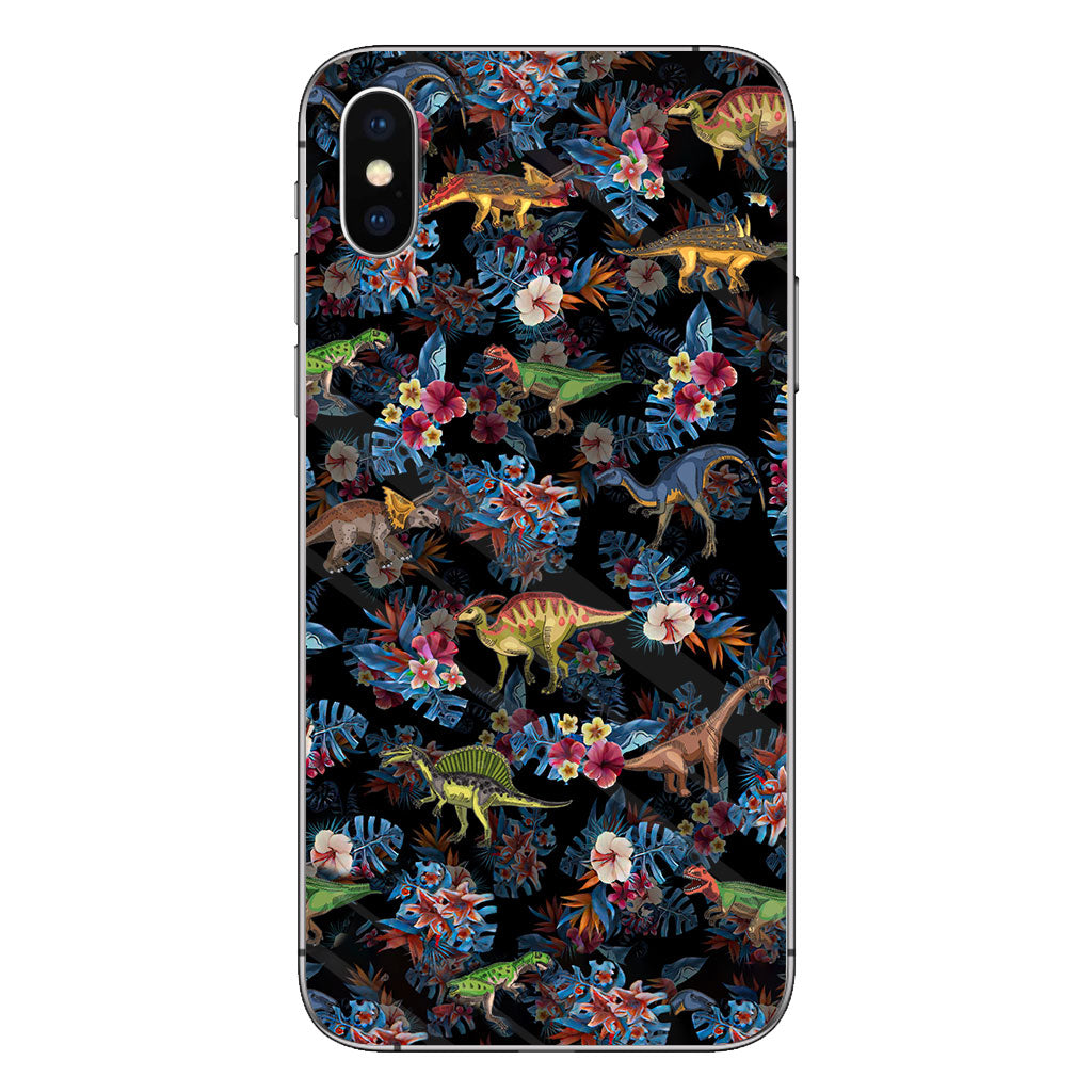 Tropical Dinosaurs Pattern - Dinosaur Phone Case