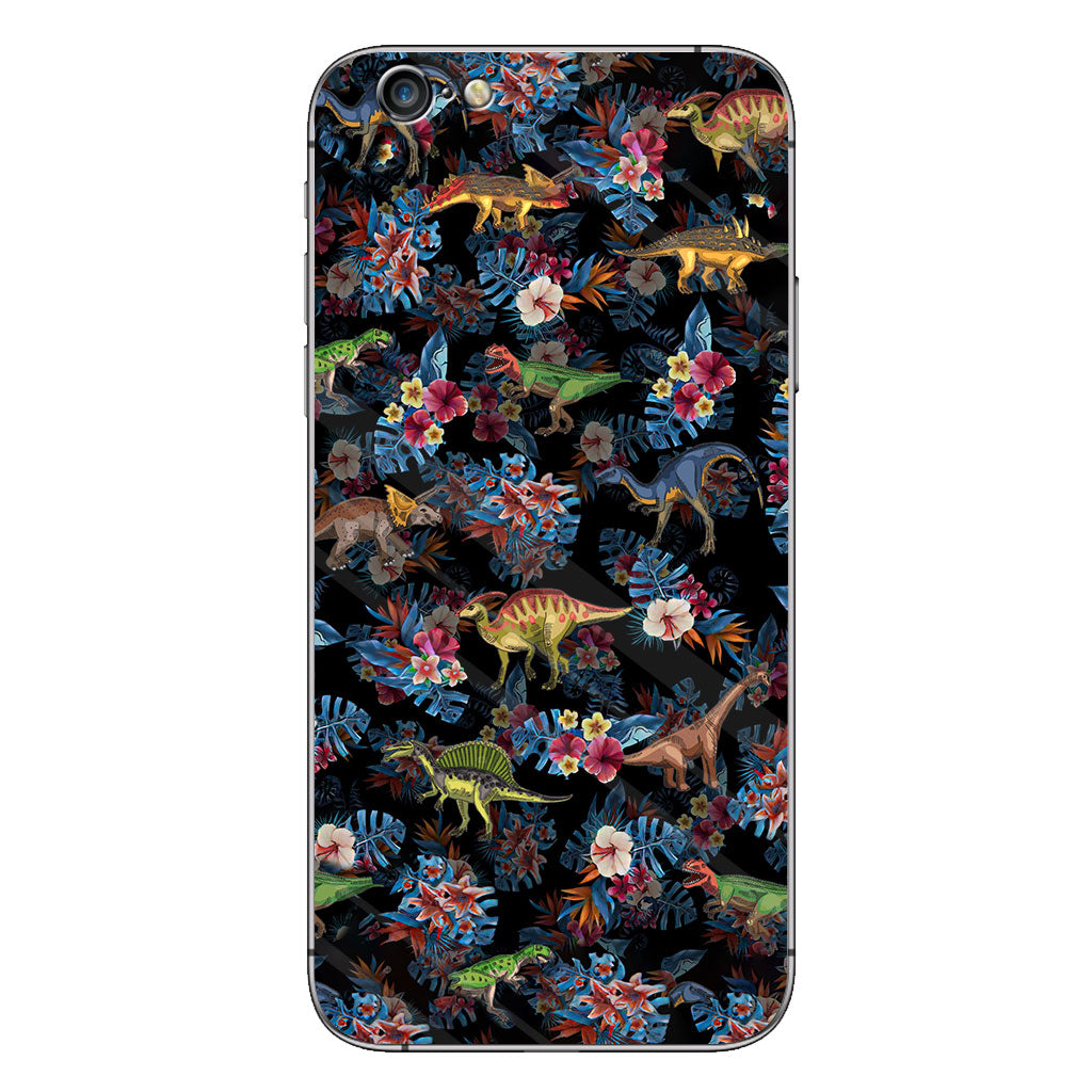 Tropical Dinosaurs Pattern - Dinosaur Phone Case