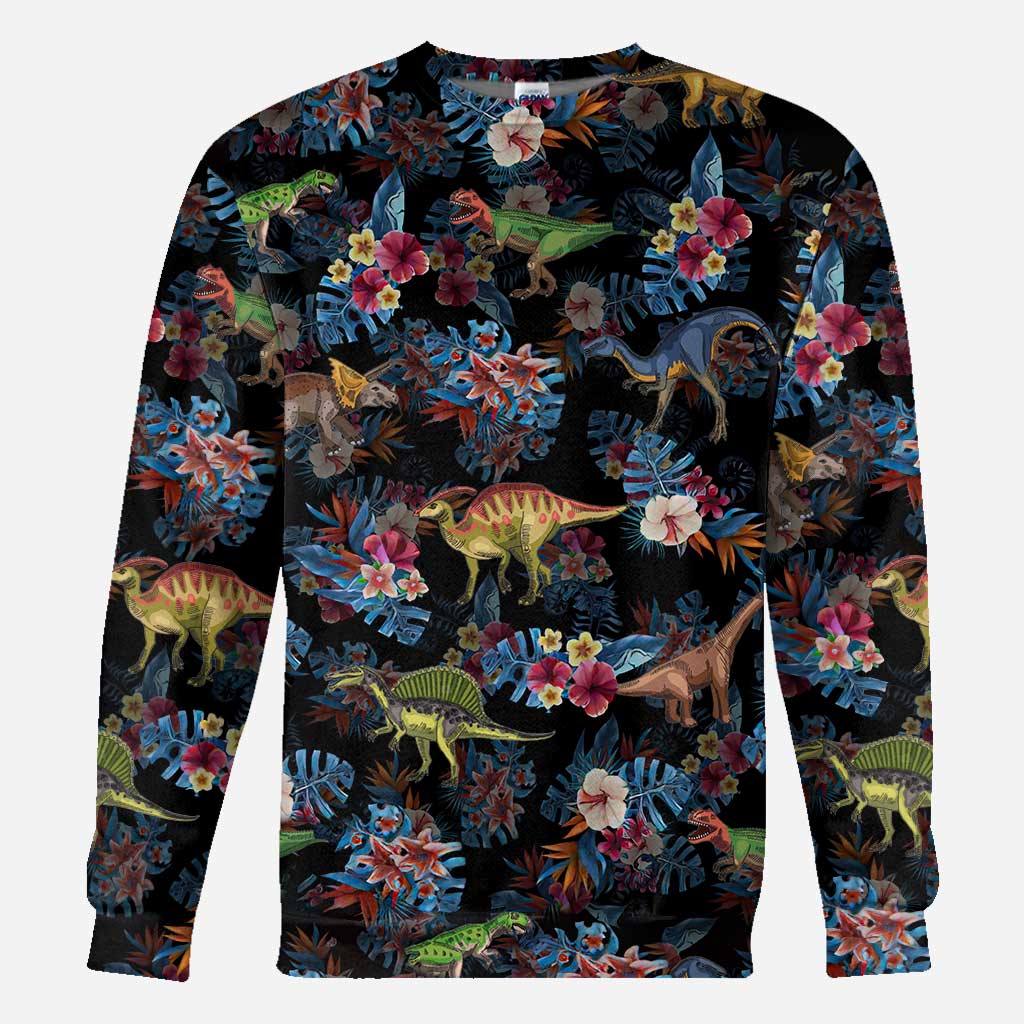 Tropical Dinosaurs Pattern - Dinosaur All Over Shirt