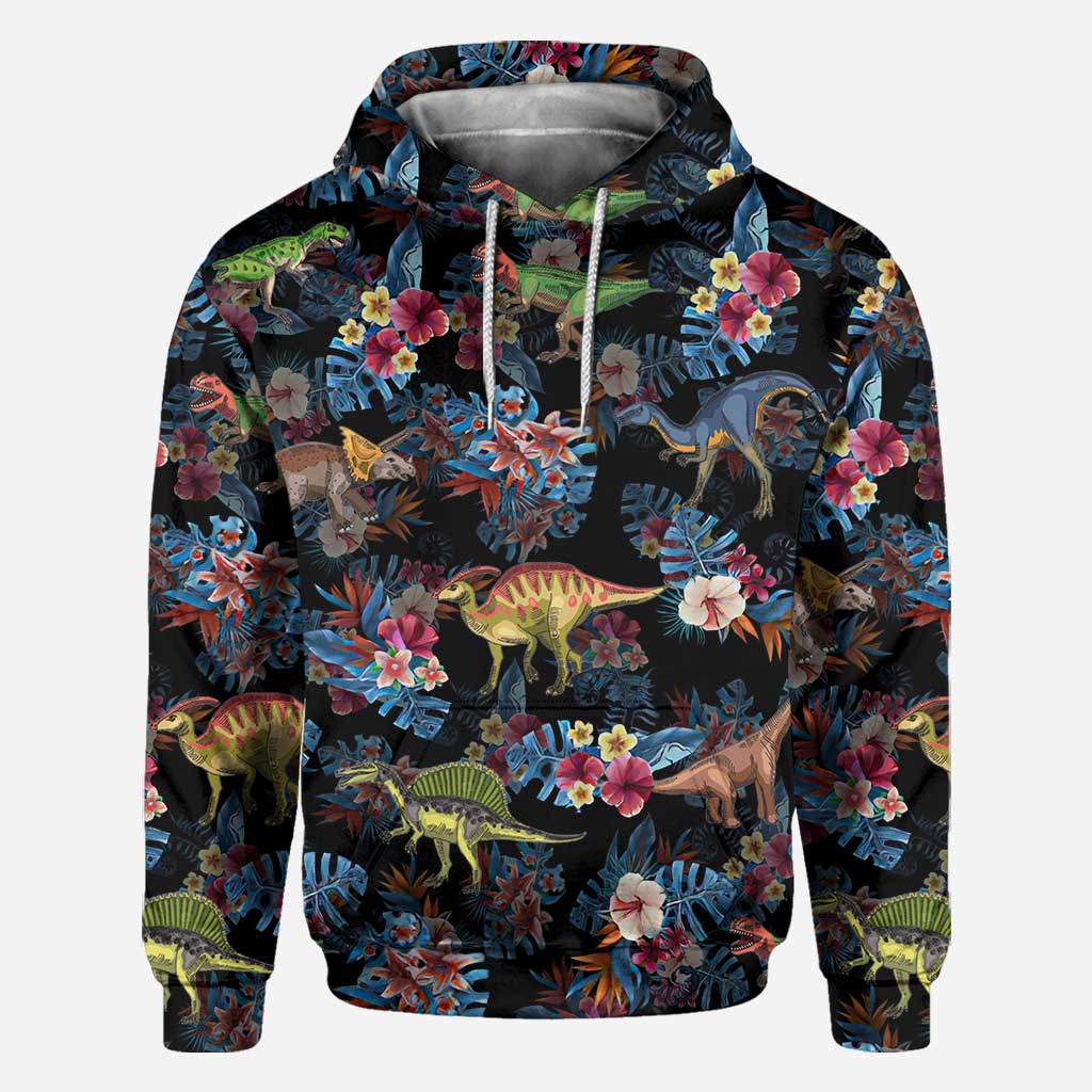 Tropical Dinosaurs Pattern - Dinosaur All Over Shirt