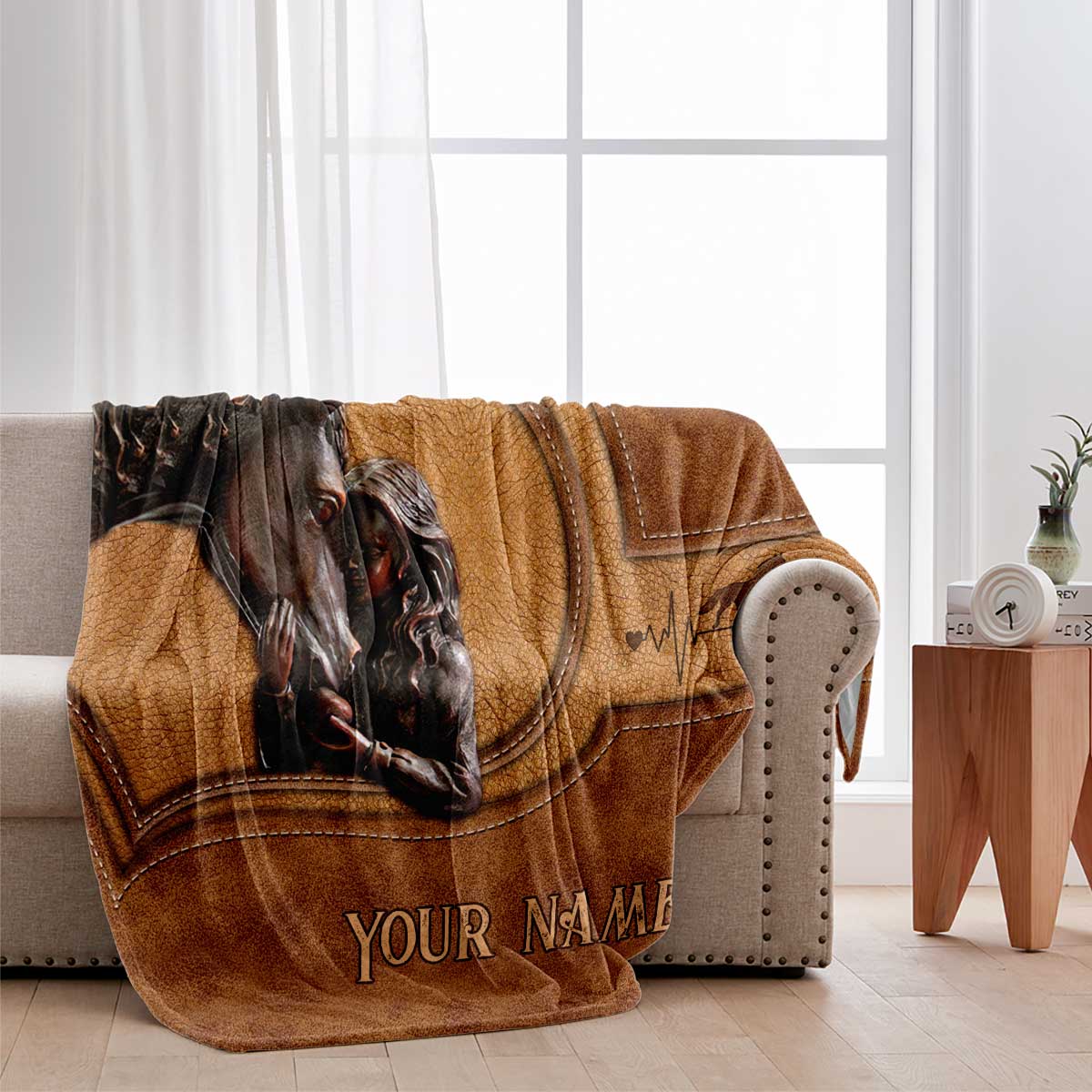 You're My Happy Place - Personalized Horse Blanket