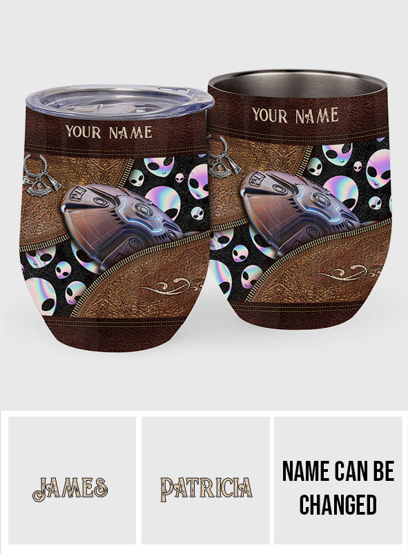 Believer - Personalized Alien Wine Tumbler