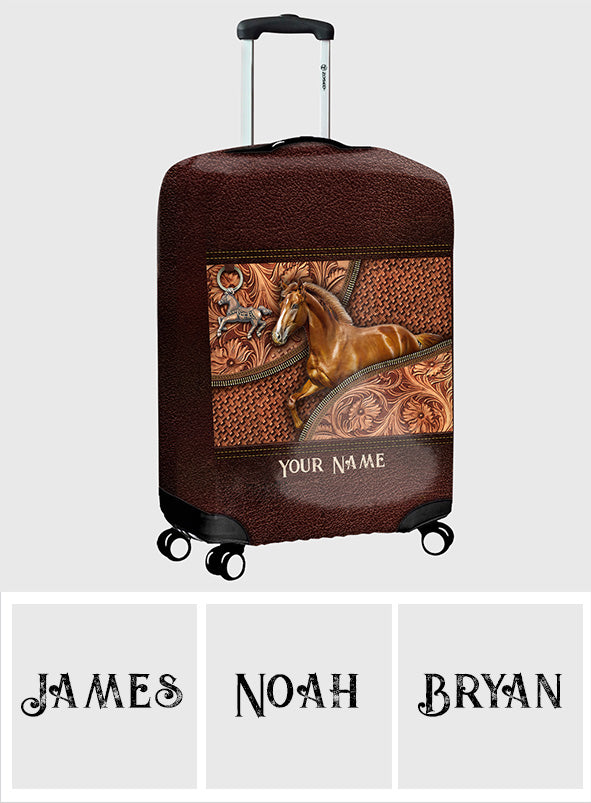 Love Horse - Personalized Horse Luggage Cover