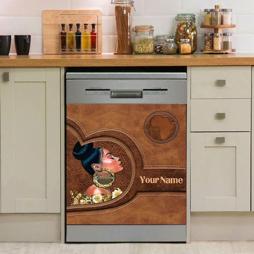 Melanin - Personalized African American Dishwasher Cover