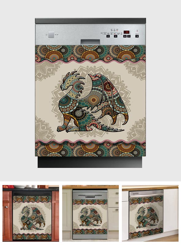 Mandala Dragon Pattern - Dragon Dishwasher Cover
