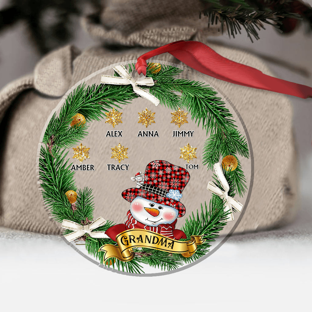 Love Being A Grandma - Personalized Christmas Grandma Transparent Ornament