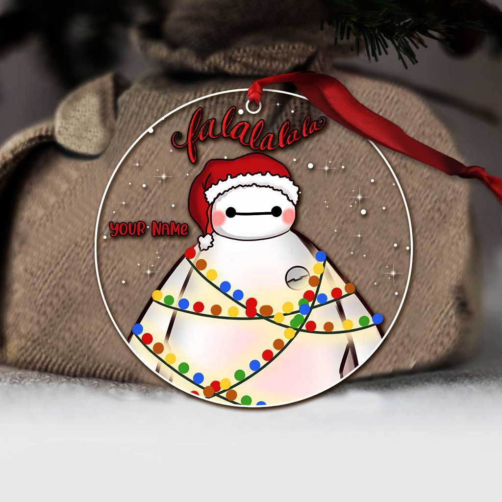 Falalalala - Personalized Christmas Mouse Transparent Ornament