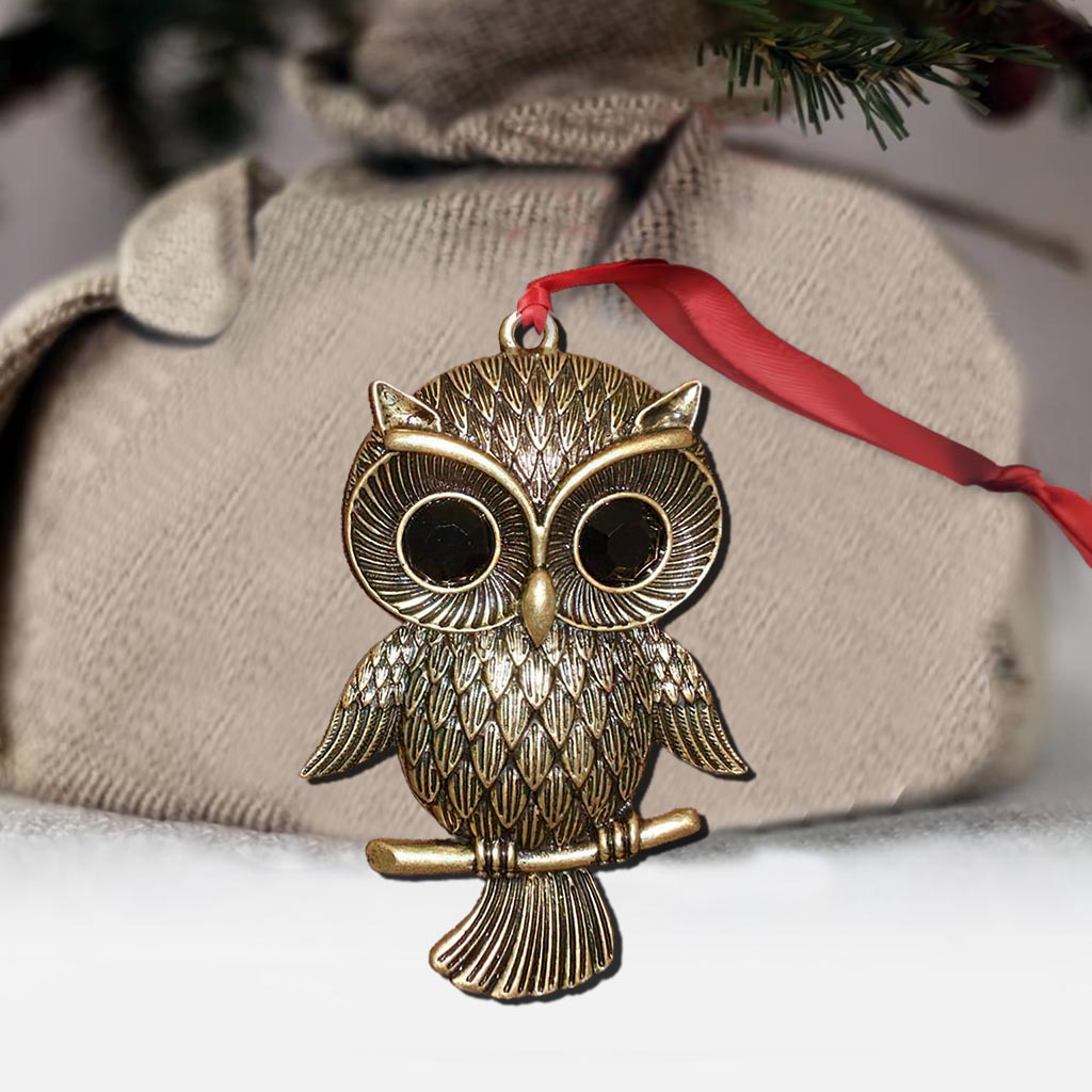 Love Owls - Christmas Ornament (Printed On Both Sides)
