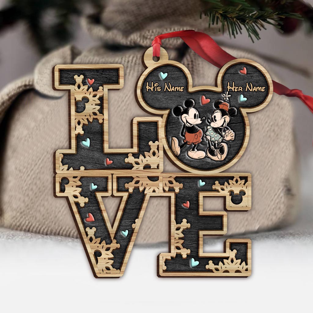 Mouse Ears Couple - Personalized Christmas Ornament