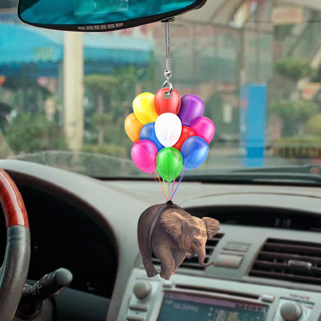 Love Elephants Car Ornament (Printed On Both Sides)