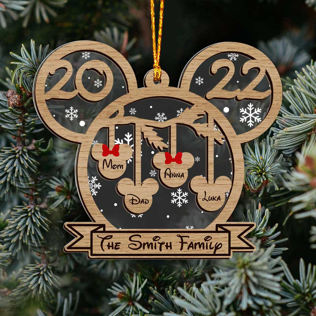 Magical Family - Personalized Christmas Mouse Layers Mix Ornament