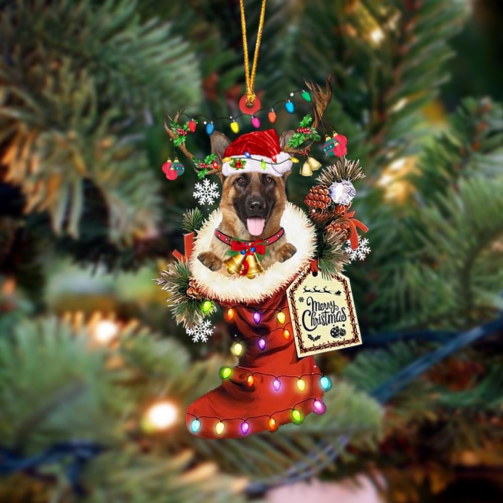 German Shepherd Funny German Shepherd - Dog Ornament (Printed On Both Sides) 1022