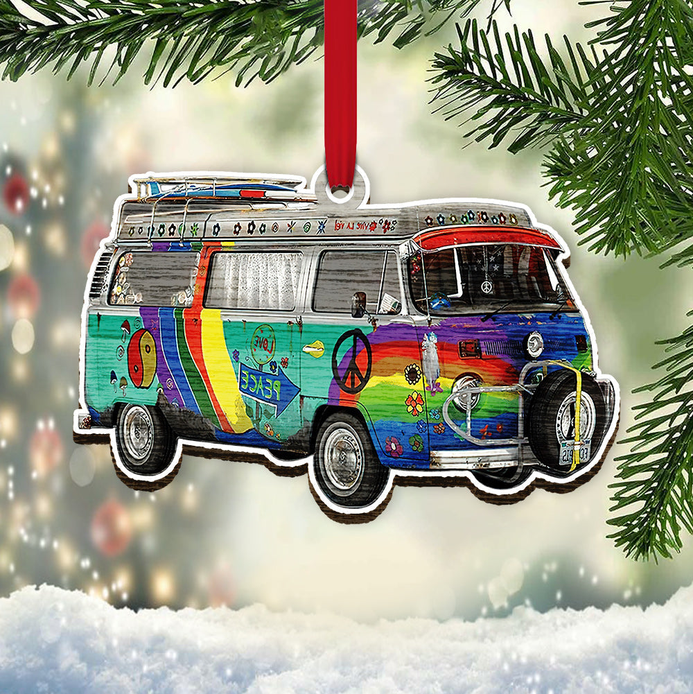 Hippie Van Colorful Van For Hippier - Hippie Ornament (Printed On Both Sides) 1122