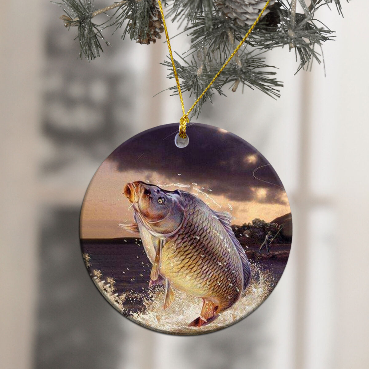 Carp Fish - Fishing Ornament (Printed On Both Sides) 1022