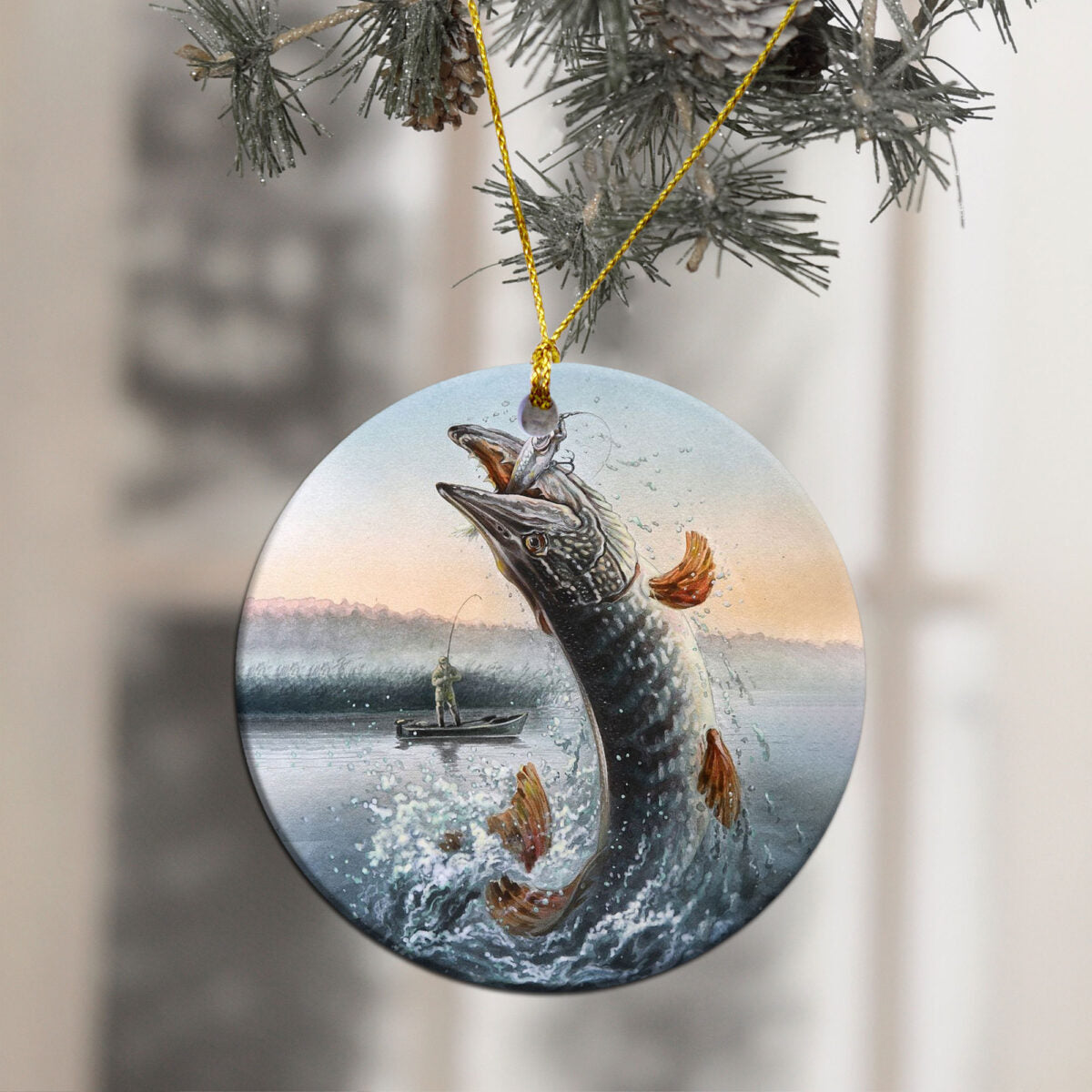 Love Fishing - Fishing Ornament (Printed On Both Sides) 1022